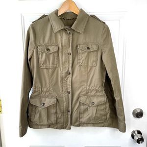 Banana Republic Utility Military Olive Green Coat Size Small